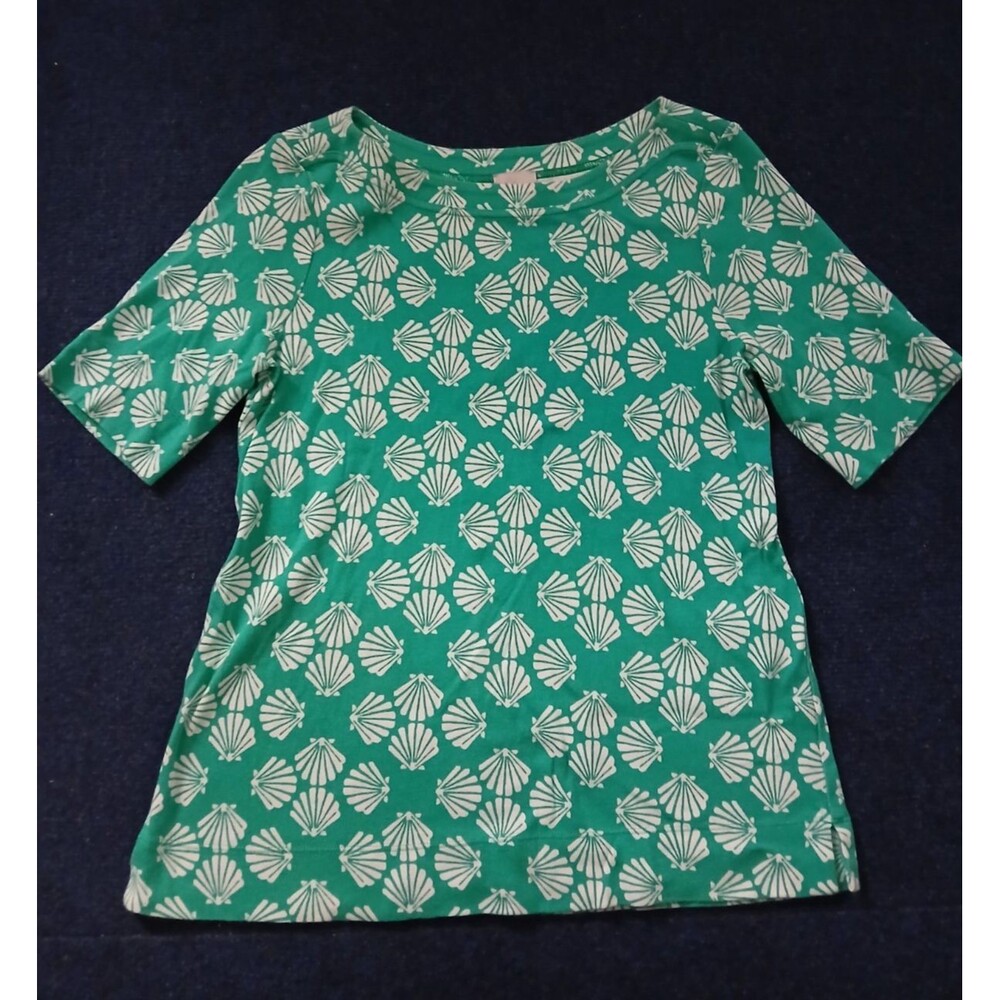 Chico's Tropical Jade Pima Shell Knit Top NWOT Size 0 Small